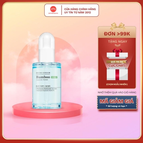 Tinh Chất Cấp Ẩm BRING GREEN BAMBOO Hyalu Ampoule Serum 50ml