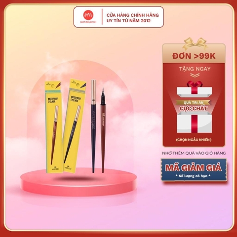 Bút Kẻ Mắt Nước Vacosi Siêu Lì Sắc Mảnh Màu Đen - Nâu Đen VM24 5ml