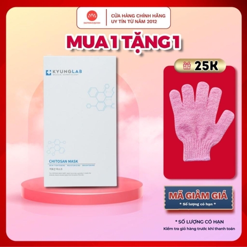 Mặt nạ chống già Chitosan Mask KyungLab trẻ hoá dưỡng trắng  thanh lọc thải độc da  (hộp 3 miếng)