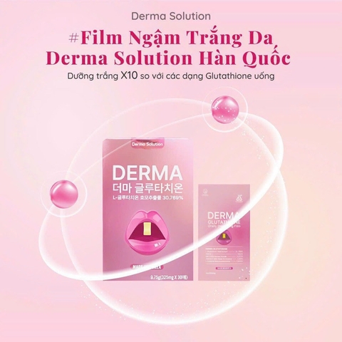 Film Ngậm Trắng Da Glutathione Derma Solution Hàn Quốc hộp 30 miếng