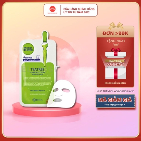 Mặt Nạ Tinh Chất Tràm Trà Mediheal Tea Tree Care Solution Essential Mask Ex Ngăn Ngừa Mụn 24ml