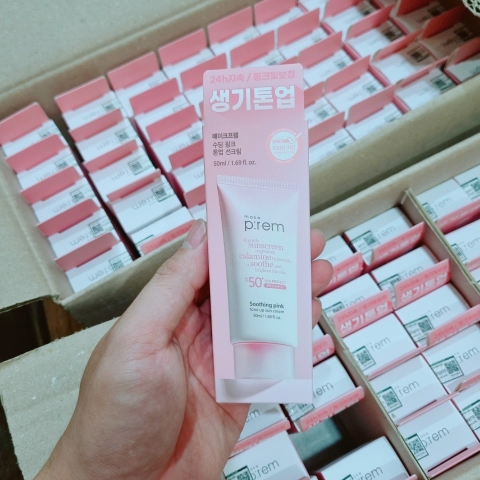 (Không vỏ) Kem Chống Nắng Make prem Soothing Pink Tone Up Sun Cream 50ml