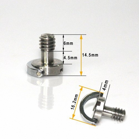 Vít 1/4" dùng cho mặt đế plate tripod loại tốt