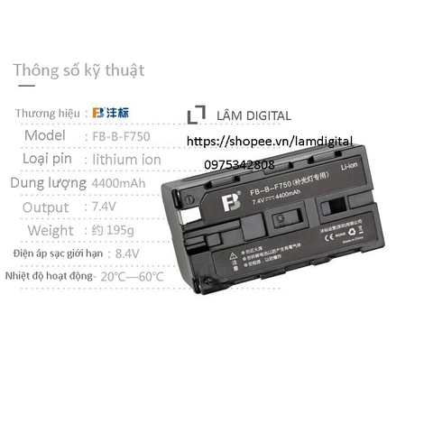Pin Lithium FB F750 4400 mAh