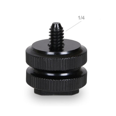 Đế gài kép ngàm hotshoe vít 1/4 inch