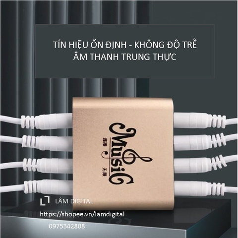 Bộ chia âm thanh livestream nhiều điện thoại
