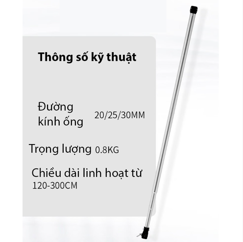 Thanh xà ngang inox treo phông nền 3m siêu khỏe