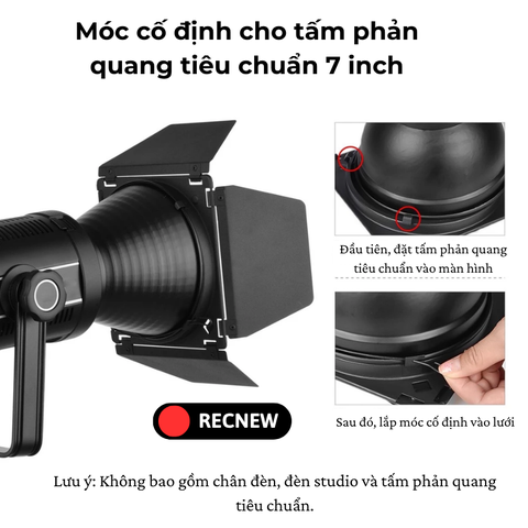 Barndoor 4 filter màu, lưới tổ ong, ngàm bowen