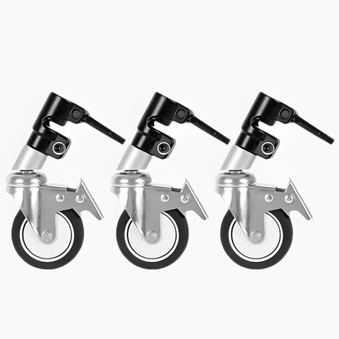 Combo 3 bánh xe di chuyển dùng với chân boom C-Stand CK-1, CK-2, CK-3