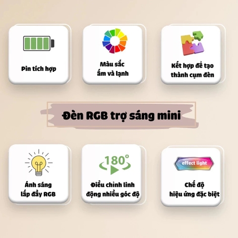 Đèn led WL-R1 RGB trợ sáng makeup, quay video chụp ảnh