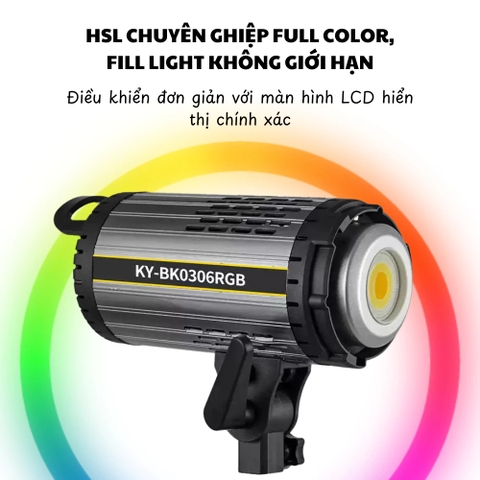 Đèn Studio BK0306-RGB chụp ảnh công suất 150W