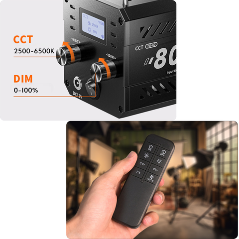 Đèn cầm tay quay phim ZU80 80W