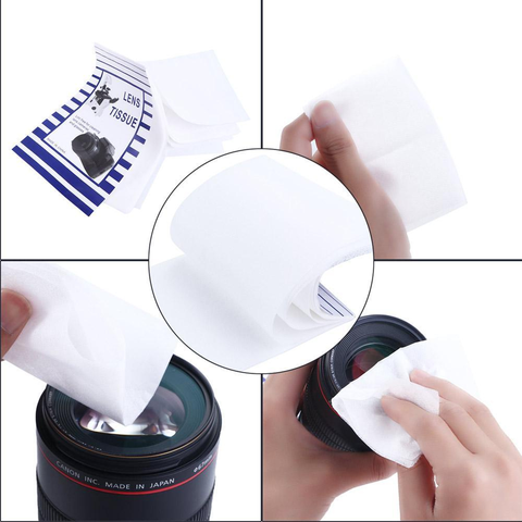 Giấy lau máy ảnh, len dụng cụ vệ sinh camera khăn giấy làm sạch ống kính bộ 50 tờ