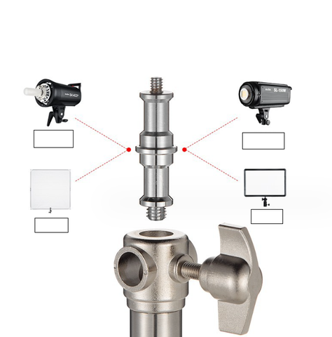 Chân đèn INOX BSL280 chiều cao điều chỉnh 1m-2,8m (tải trọng 10-20kg)