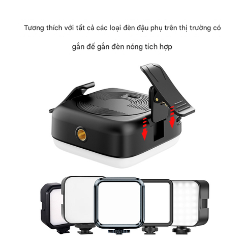 Kẹp đèn led mặt sau điện thoại quay video tiện lợi