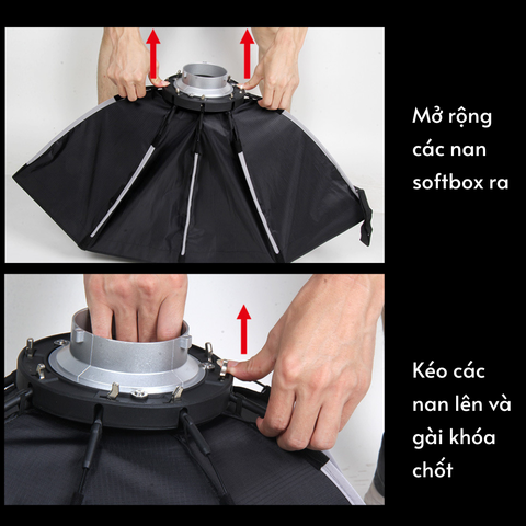Softbox bát giác Triopo K2 thao tác nhanh (55/65/90 cm)