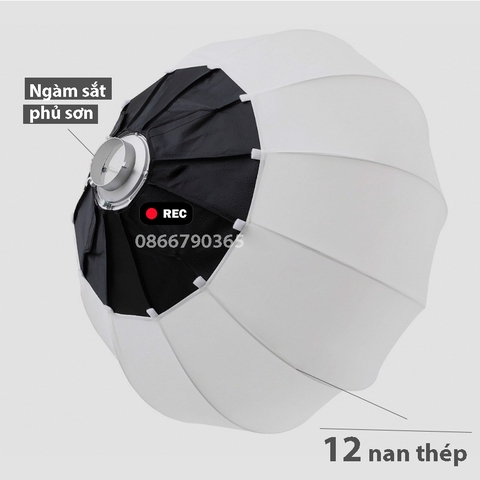 Hộp mềm softbox chinaball 65cm ngàm bowen cho đèn studio