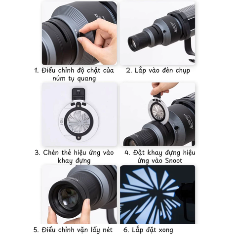 Bộ hiệu ứng Snoot YG80 ngàm Bowens tạo hình ánh sáng nghệ thuật