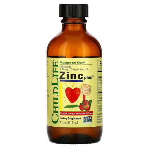 Siro Uống ChildLife, Essentials, Zinc Plus, Natural Mango Strawberry