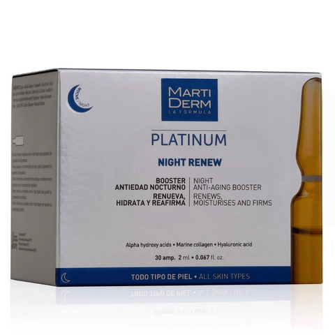 Ampoule Chống Lão Hoá Tái Tạo Da Ban Đêm - MartiDerm Platinum Night Renew Ampoule