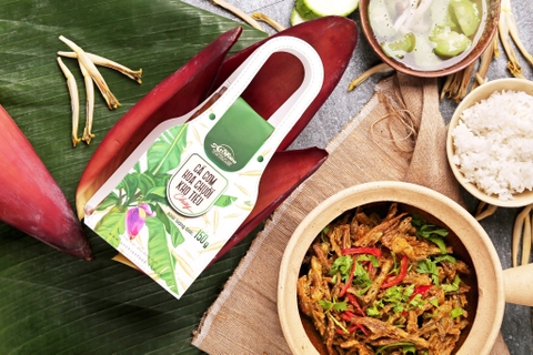 Anchois rôti végétarien( fleur banane) au poivre 150g  /Cá Cơm Hoa Chuối Kho Tiêu Chay 150g