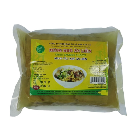 Pousses de bambou séchées instantanées 450 g / Măng Vầu Khô Ăn Liền 450g