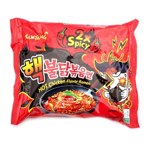 Nouilles instantanées - Hot Chicken Ramen 2x spicy - Samyang140g / Mì Cay Samyang Vị Gà Gói 140g