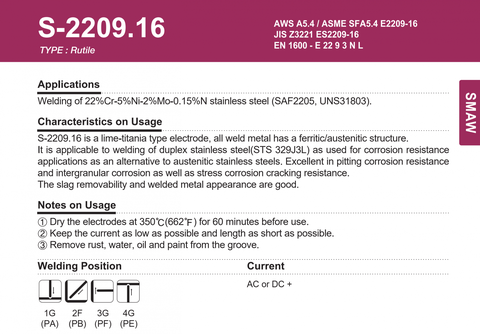 Que hàn inox S-2209.16N