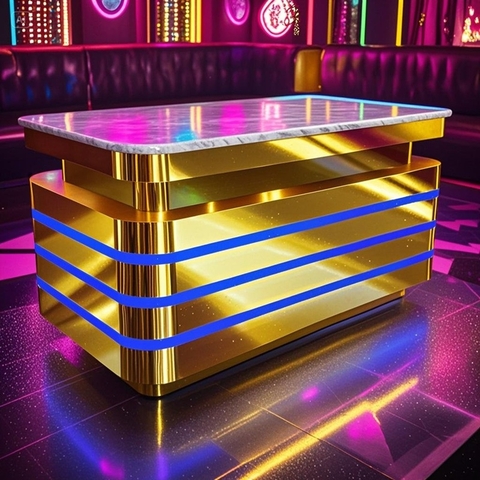 Bàn Karaoke Inox MS033 – Tâm điểm ánh sáng cho phòng hát