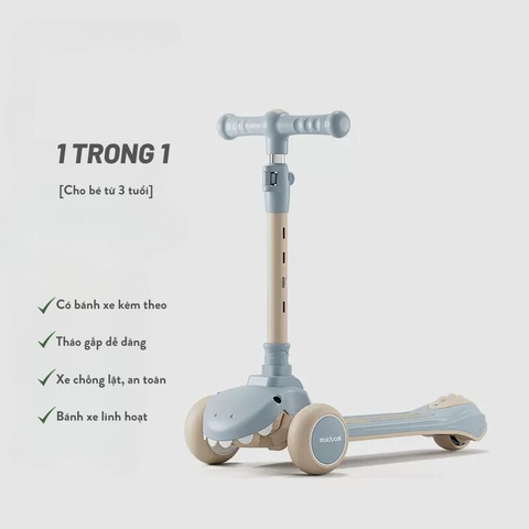 Xe trượt Scooter cao Cấp, xe chòi chân cho bé 6 trong 1