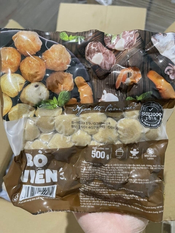 Bò viên JJ gói 500G 160 viên