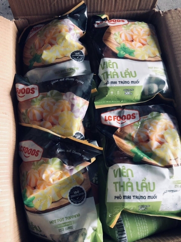 Viên thả lẩu phomai trứng muối LC foods gói 500g