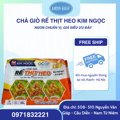 Chả giò rế thịt heo Kim Ngọc 500g