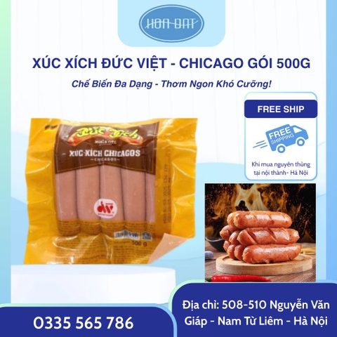 Xúc xích Chicagos Đức Việt 500gr ( 10 cái)