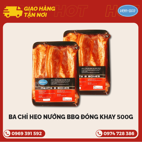 Ba chỉ Heo nướng BBQ đóng khay 500g