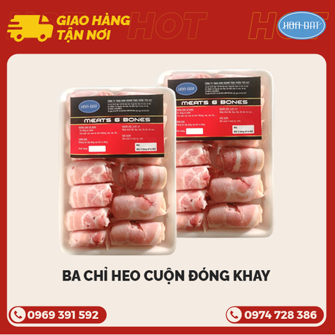 Ba chỉ Heo cuộn đóng khay 500g