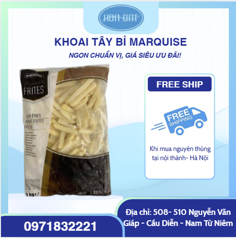 Khoai tây Bỉ Marquise cọng 7*7 - 1kg/ gói