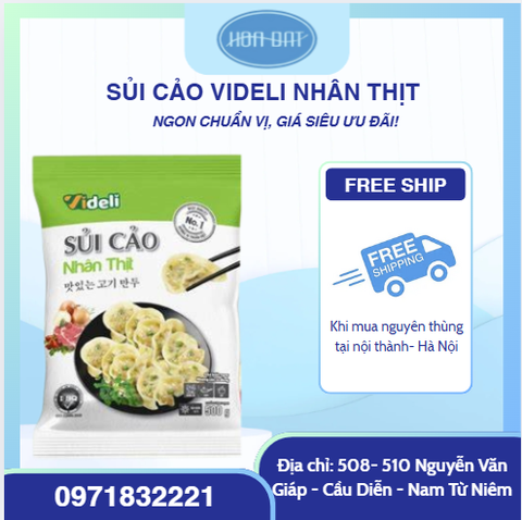 Sủi cảo Videli nhân thịt 1kg