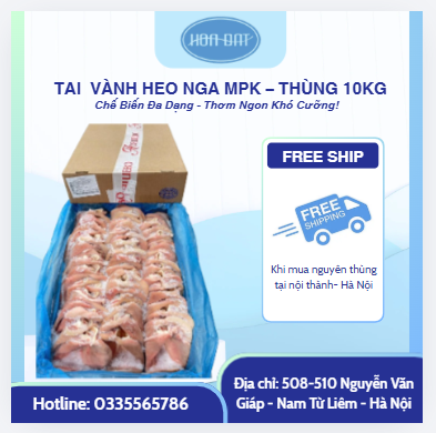 TAI  VÀNH HEO NGA MPK – THÙNG 10KG