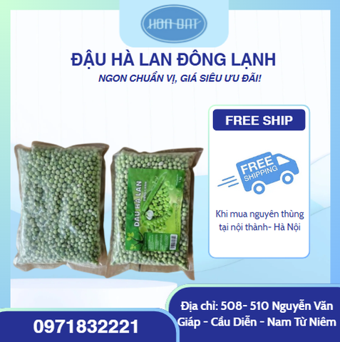 Đậu Hà Lan Đông Lạnh VN – Túi 1kg – Giàu Dinh Dưỡng – Tiện Lợi Sử Dụng