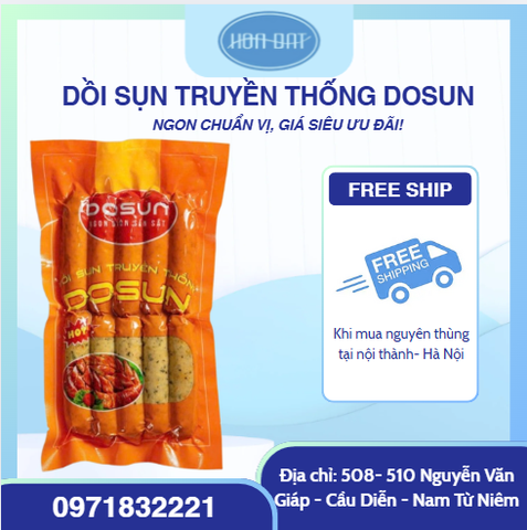 Dồi Sụn Truyền Thống Dosun gói 500gr