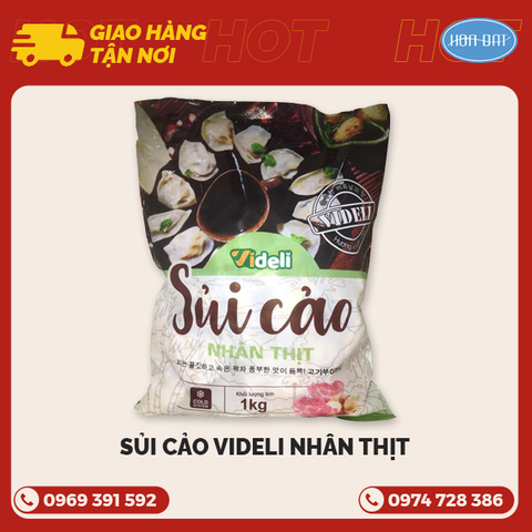 Sủi cảo Videli nhân thịt 1kg
