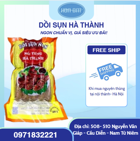 Dồi sụn Hà Thành gói 500g (10 cây) hiệu Phúc Mơ