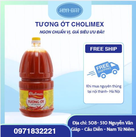 Tương ớt Cholimex chai 2.1kg (Thùng* 6 can)