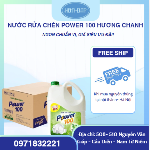 Nước rửa chén Power 100 hương chanh 9.5kg