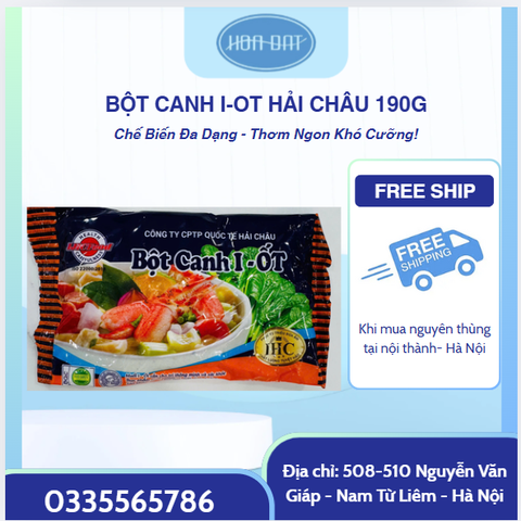 Bột Canh I-ốt Hải Châu 190g/gói (thùng 50 gói)