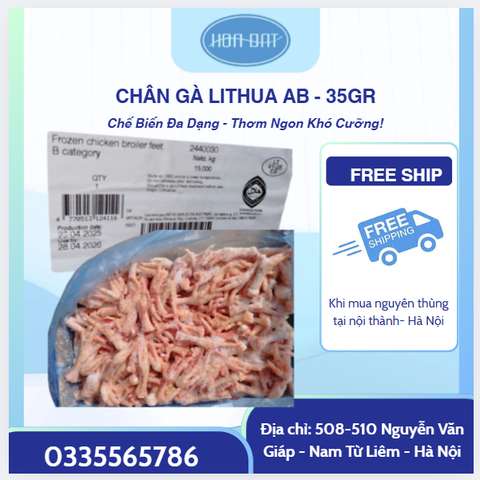CHÂN GÀ LITHUA AB 35GR -thùng 15kg