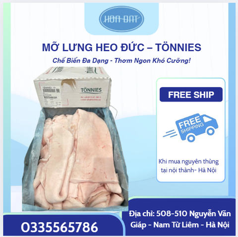 MỠ LƯNG HEO ĐÔNG LẠNH – TÖNNIES ĐỨC