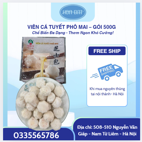 VIÊN CÁ TUYẾT PHÔ MAI – GÓI 500G