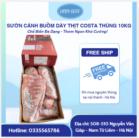 SƯỜN CÁNH BUỒM DÀY THỊT COSTA THÙNG 10KG